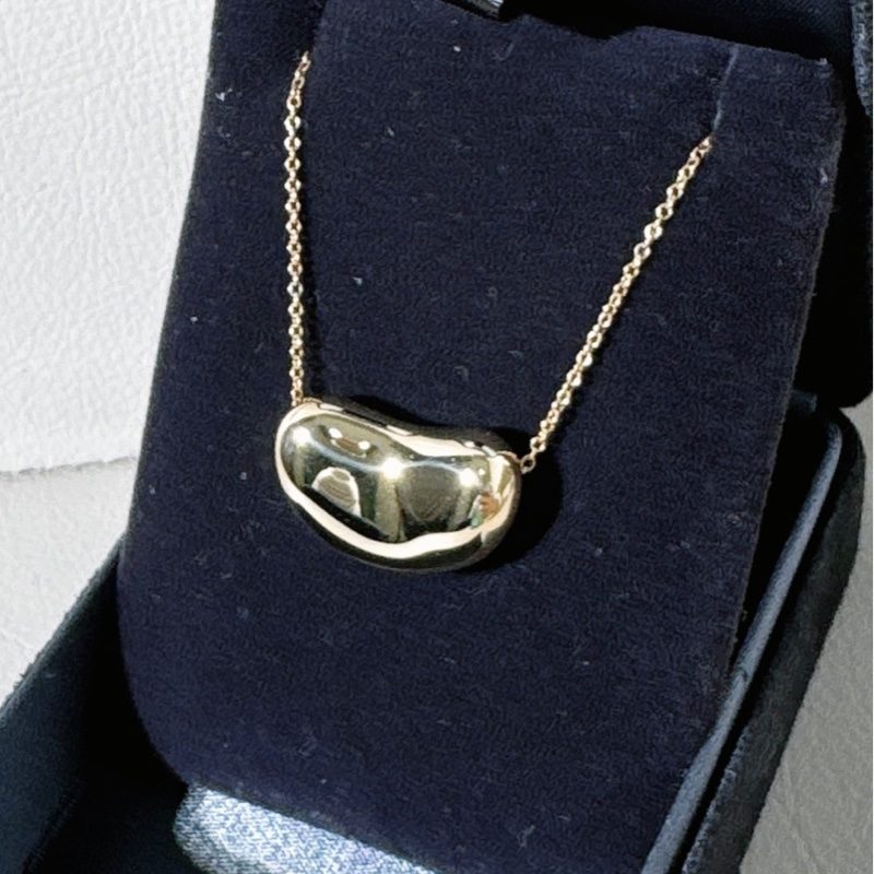 Tiffany 蒂芙尼 Vintage 中古 18K 黃金超大號豌豆 項鍊-4