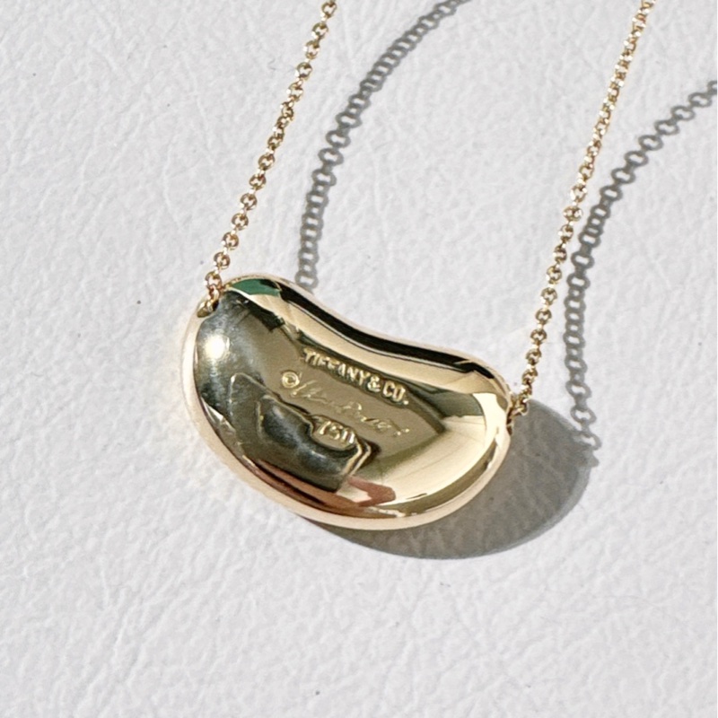 Tiffany 蒂芙尼 Vintage 中古 18K 黃金超大號豌豆 項鍊-5
