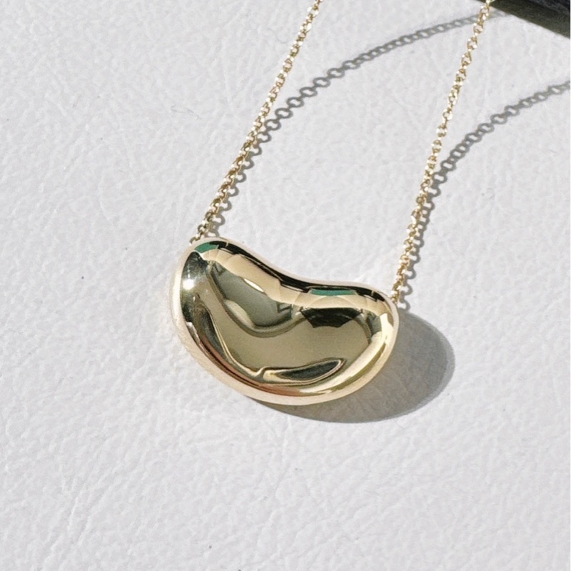 Tiffany 蒂芙尼 Vintage 中古 18K 黃金超大號豌豆 項鍊-6