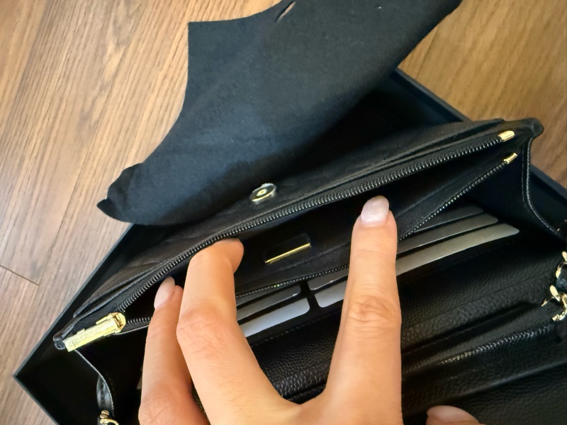 Chanel WOC 24b 鏈帶皮夾 香奈兒 牛皮 荔枝皮-9