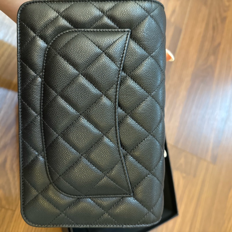 Chanel WOC 24b 鏈帶皮夾 香奈兒 牛皮 荔枝皮-11