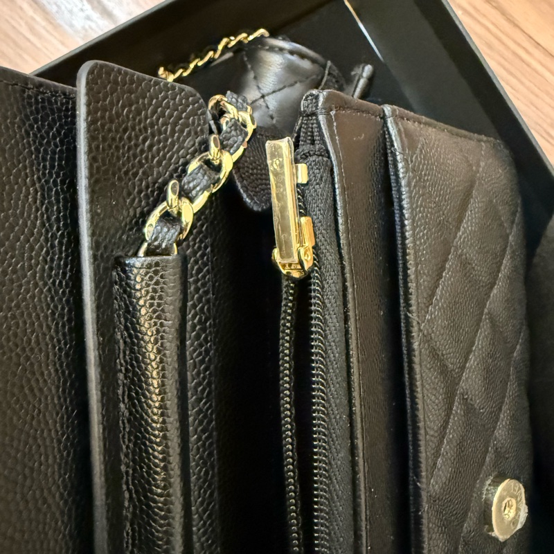 Chanel WOC 24b 鏈帶皮夾 香奈兒 牛皮 荔枝皮-15