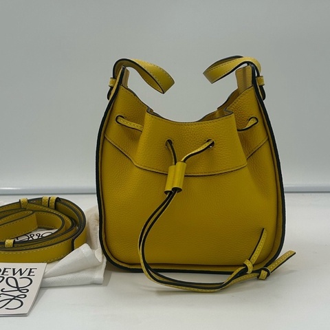 LOEWE羅意威  hammock 黃色吊床包 附件：肩帶 塵袋