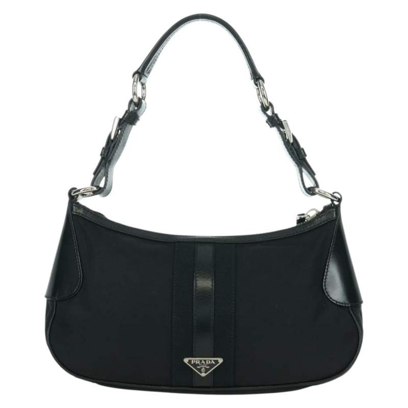 【日本直送】PRADA 肩背包 尼龍 黑色 銀色 正品 BAZ451V-1