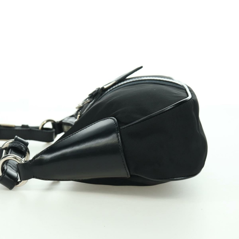 【日本直送】PRADA 肩背包 尼龍 黑色 銀色 正品 BAZ451V-2