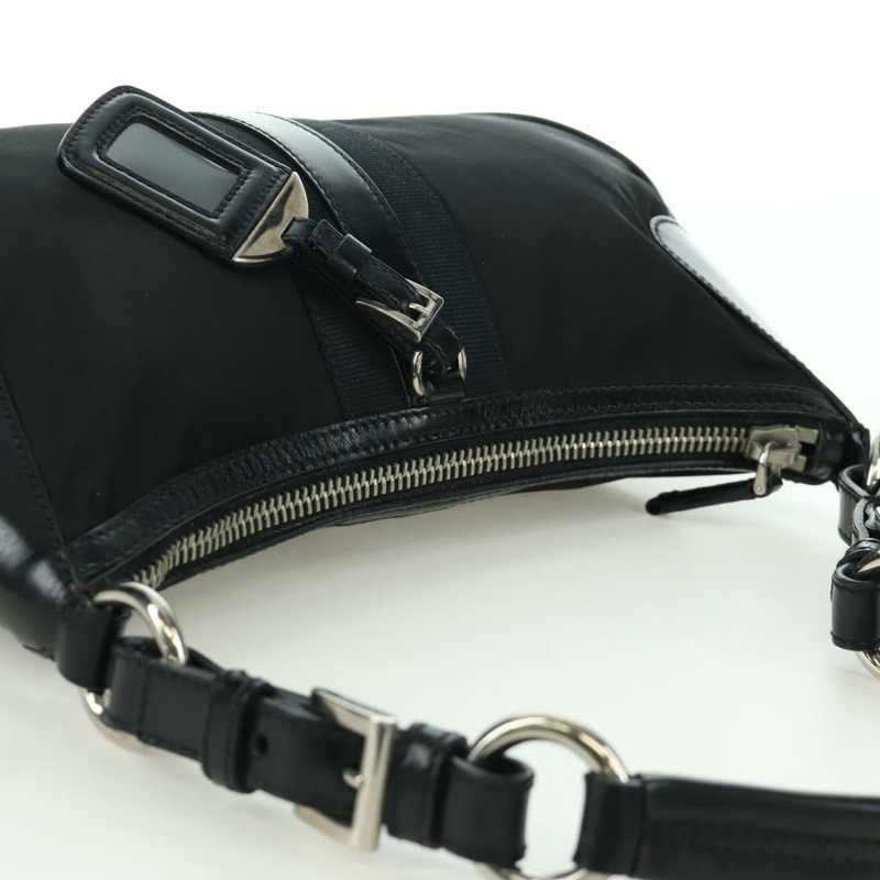 【日本直送】PRADA 肩背包 尼龍 黑色 銀色 正品 BAZ451V-5