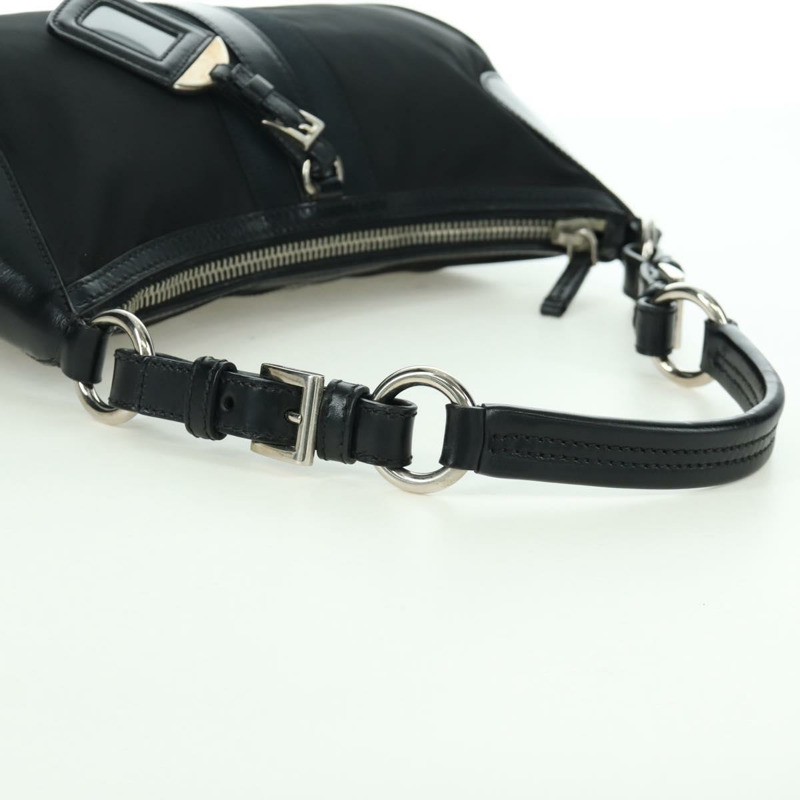 【日本直送】PRADA 肩背包 尼龍 黑色 銀色 正品 BAZ451V-6