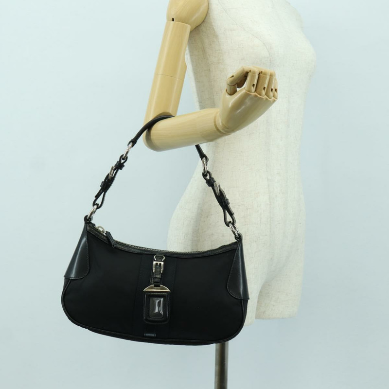 【日本直送】PRADA 肩背包 尼龍 黑色 銀色 正品 BAZ451V-25