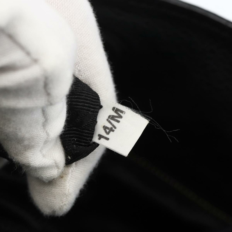 【日本直送】PRADA 皮革手提包 黑色 銀色 正品 BAZ073A-11