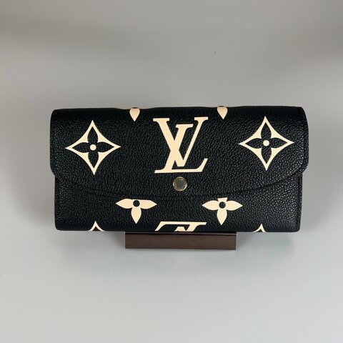 全新品 LV M83138/晶片款 黑拚米信封長夾
