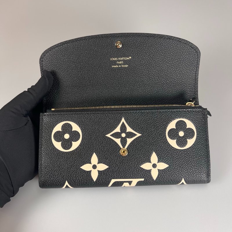 全新品 LV M83138/晶片款 黑拚米信封長夾-4