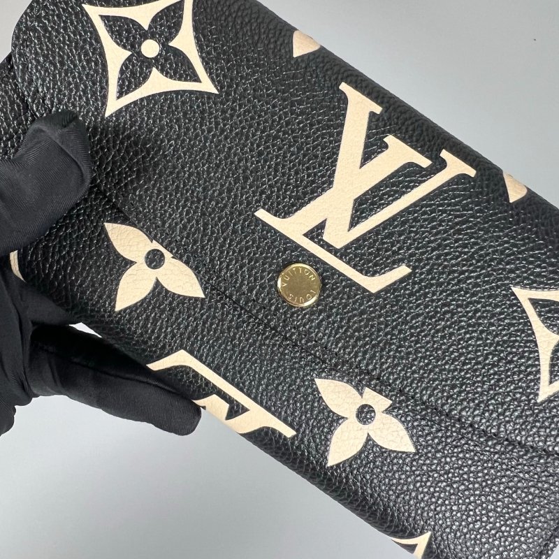 全新品 LV M83138/晶片款 黑拚米信封長夾-7