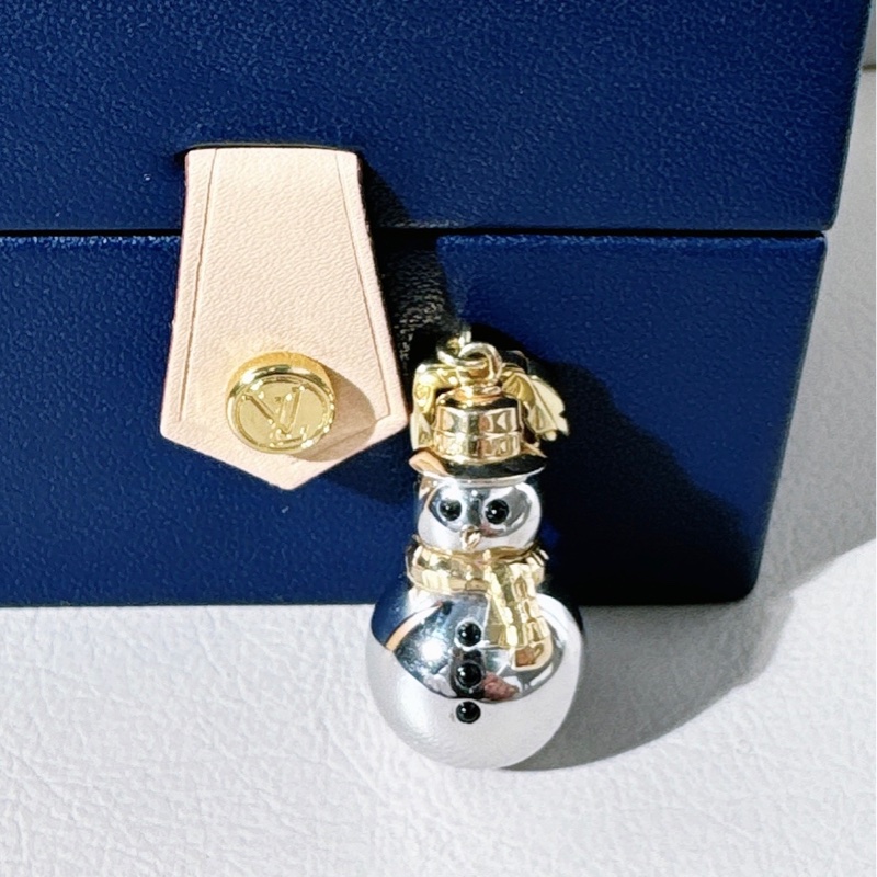 LV 路易威登珠寶 Vintage 中古限量款 小雪人吊墜-4