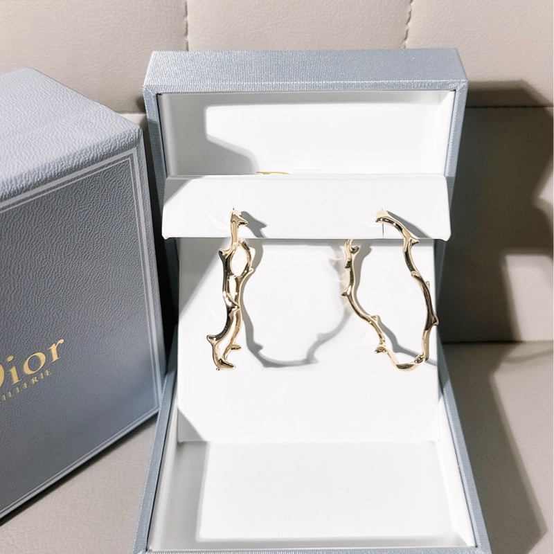 Dior 迪奧 珠寶 Bois de Rose 玫瑰花荊棘大圈耳環-0