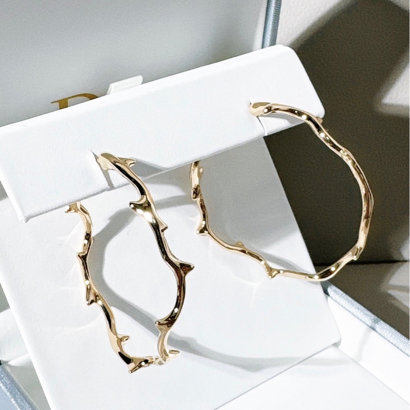 Dior 迪奧 珠寶 Bois de Rose 玫瑰花荊棘大圈耳環-1