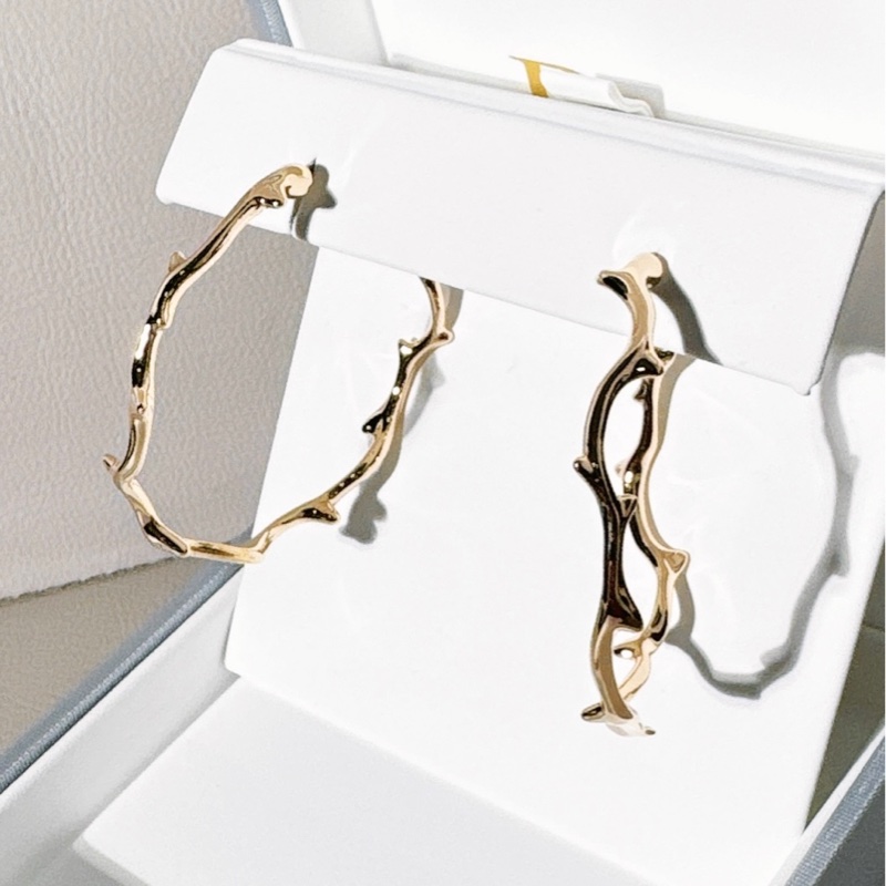 Dior 迪奧 珠寶 Bois de Rose 玫瑰花荊棘大圈耳環-2