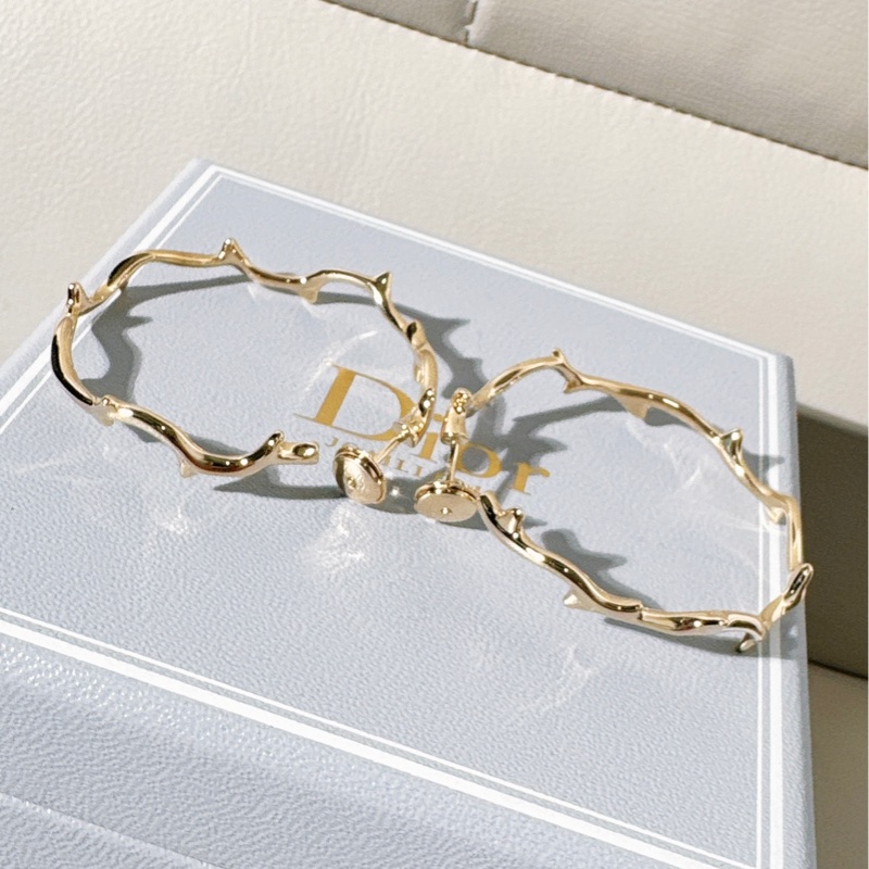 Dior 迪奧 珠寶 Bois de Rose 玫瑰花荊棘大圈耳環-3