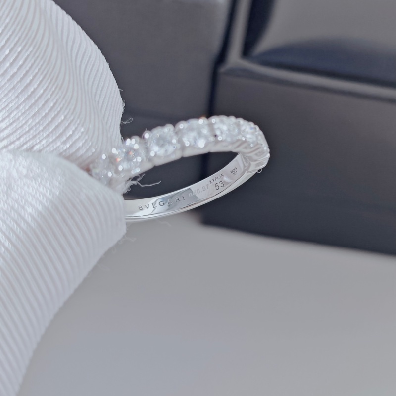 Bvlgari寶格麗 ETERNITY BANDS系列 排鑽戒指,53號-7