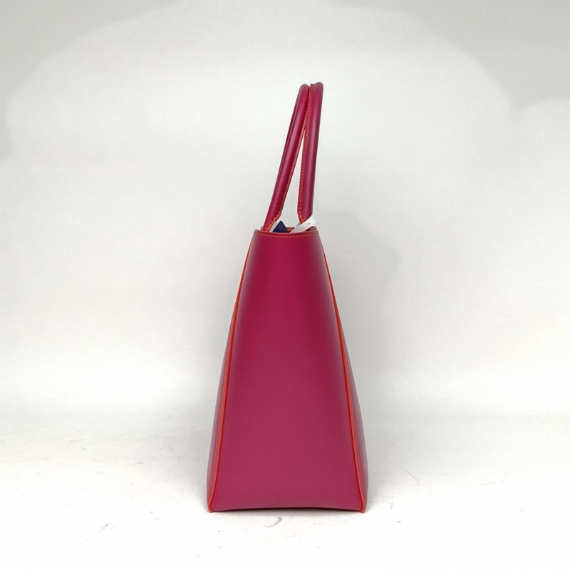 LOEWE 紫色牛皮銀扣手提購物袋配子袋單肩包-1