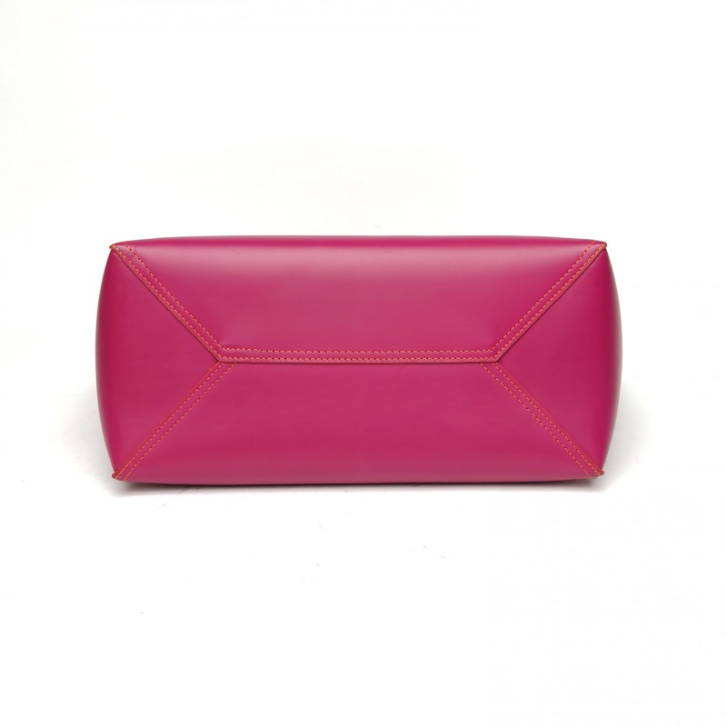 LOEWE 紫色牛皮銀扣手提購物袋配子袋單肩包-3