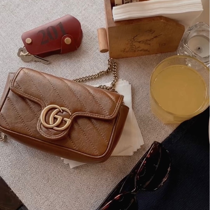 GUCCI GG Marmont supermini肩背包-3