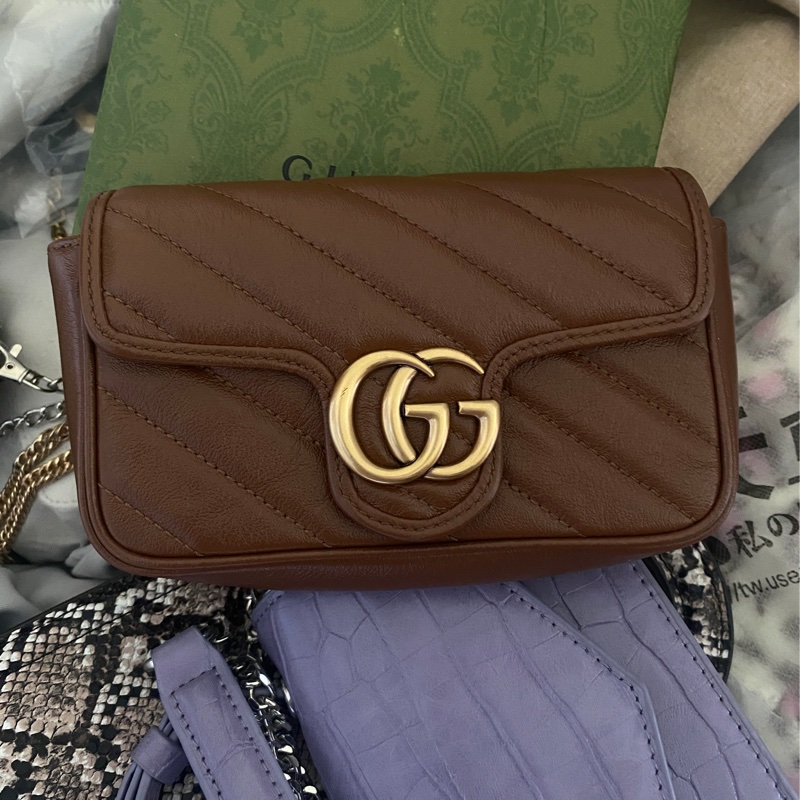 GUCCI GG Marmont supermini肩背包-5