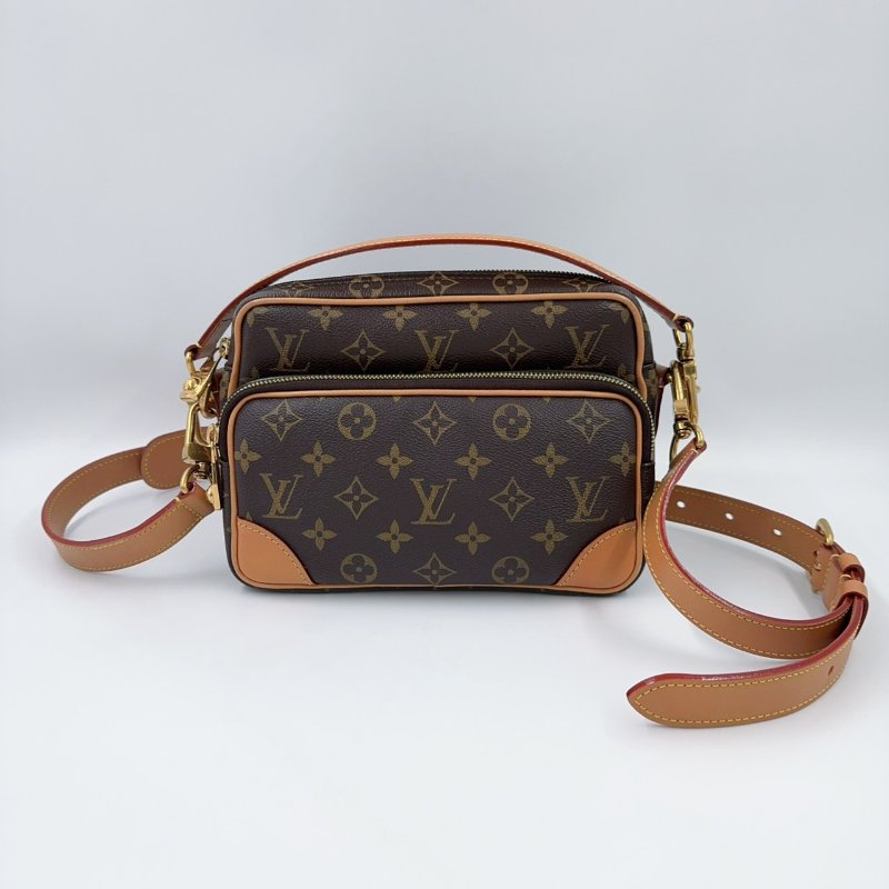 LV原花拉鍊手提肩背郵差包M14016-4