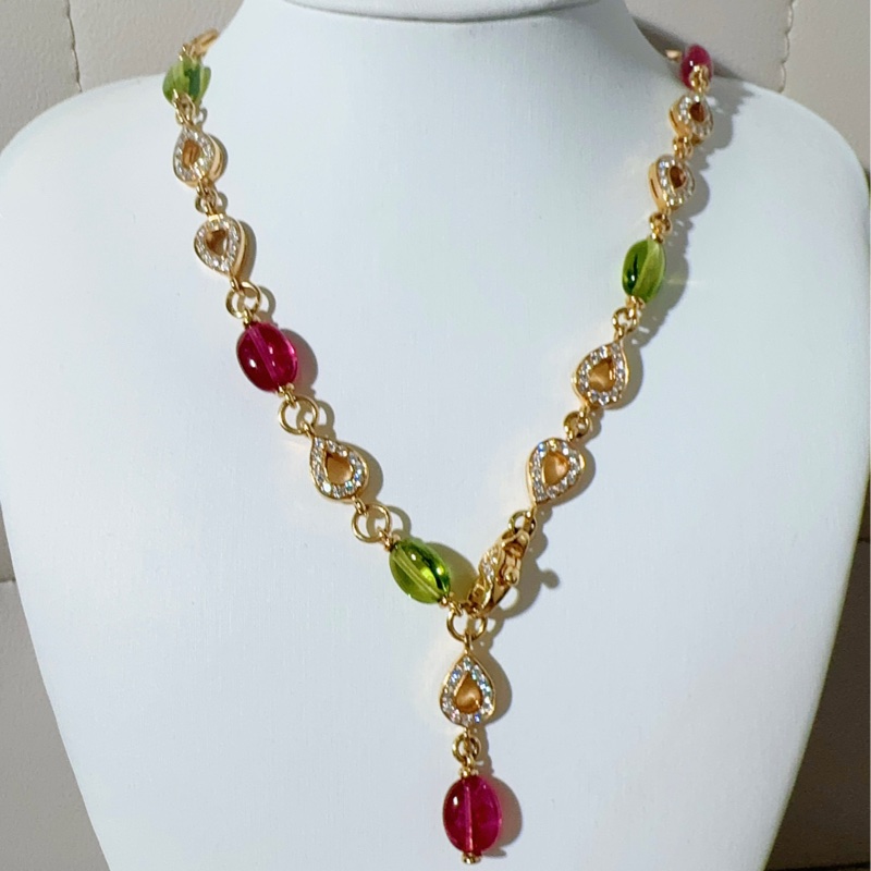 Bvlgari 寶格麗 Sapphire Flower系列 高珠彩寶項鍊-4