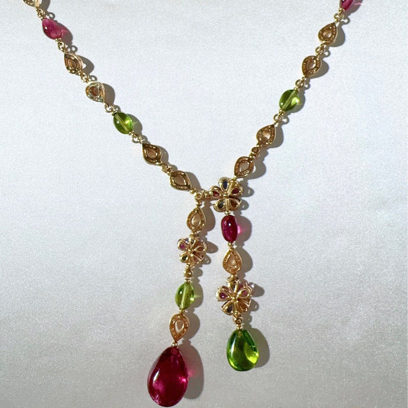 Bvlgari 寶格麗 Sapphire Flower系列 高珠彩寶項鍊-8