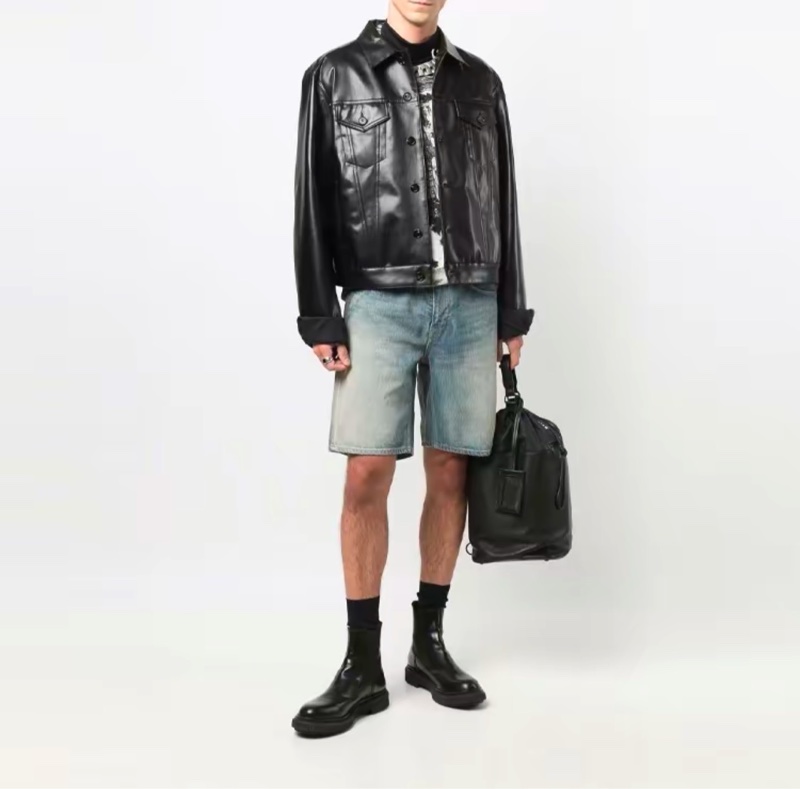 Givenchy 寬松闊腿牛仔短褲 男款 藍色-0