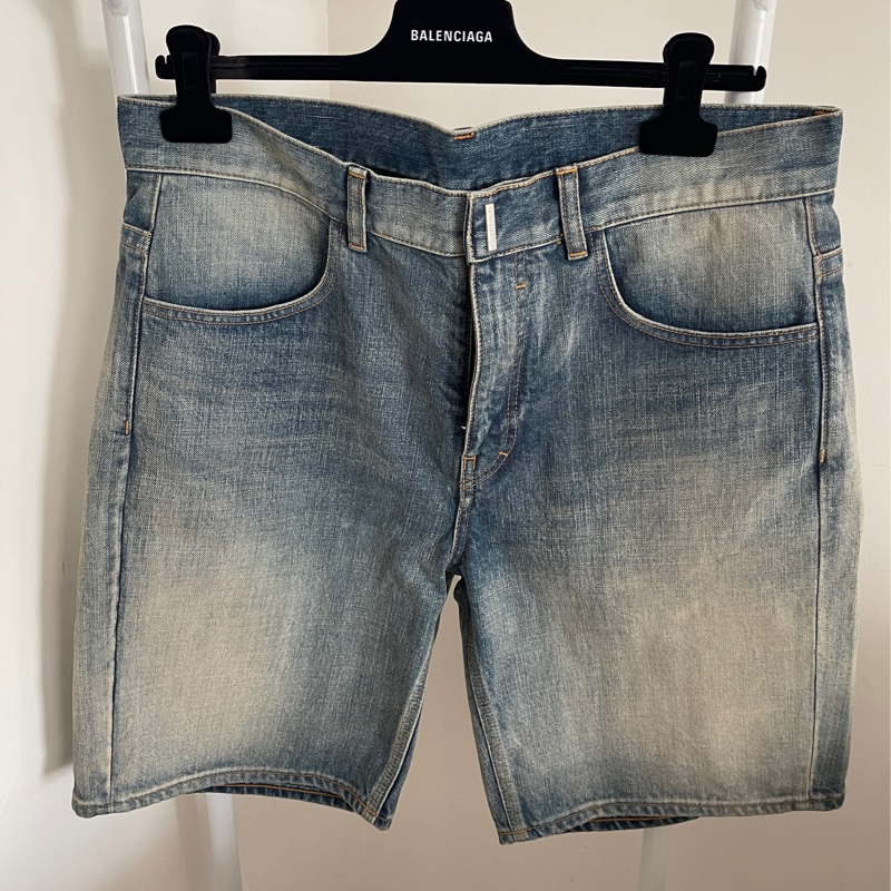 Givenchy 寬松闊腿牛仔短褲 男款 藍色-4