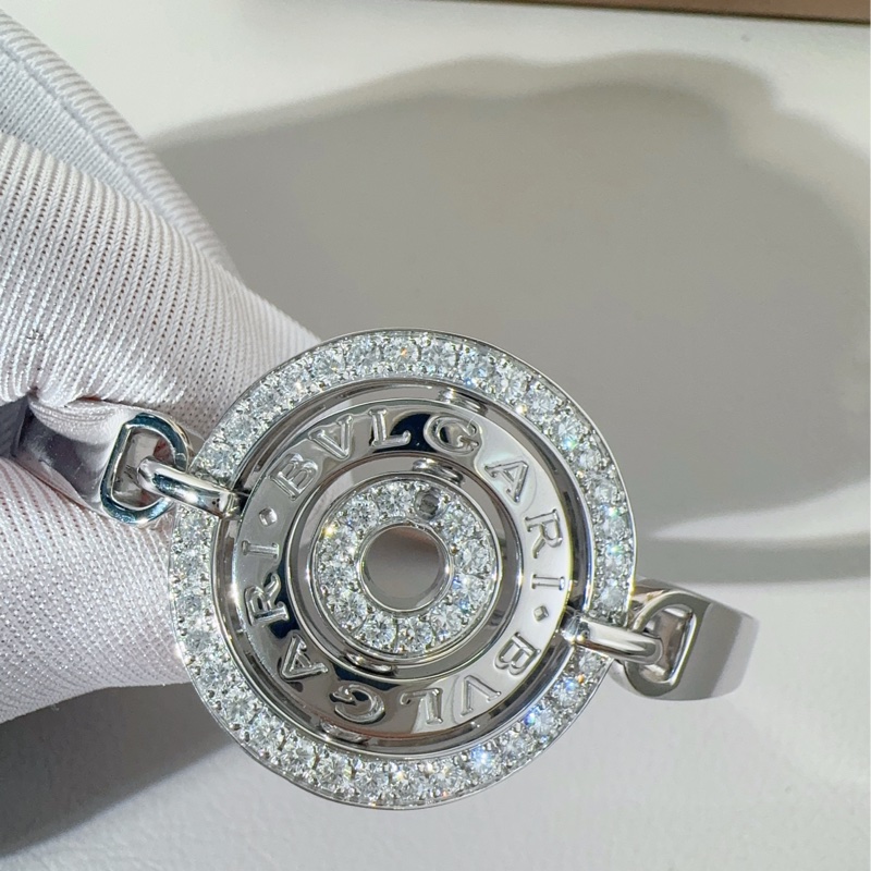 Bvlgari寶格麗 格麗帕蓮輪系列 白金手鐲，18號-5