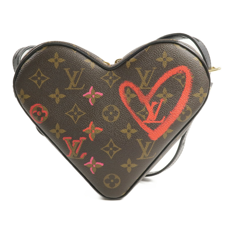 LOUIS VUITTON Monogram Sac Coeur Fall In Love金扣肩背袋棕色-1