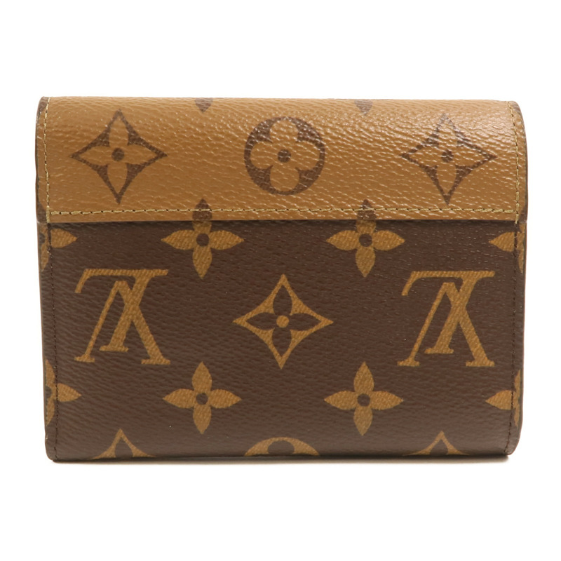 LOUIS VUITTON Monogram/Monogram Reverse Victorine Wallet金扣錢包棕色-1
