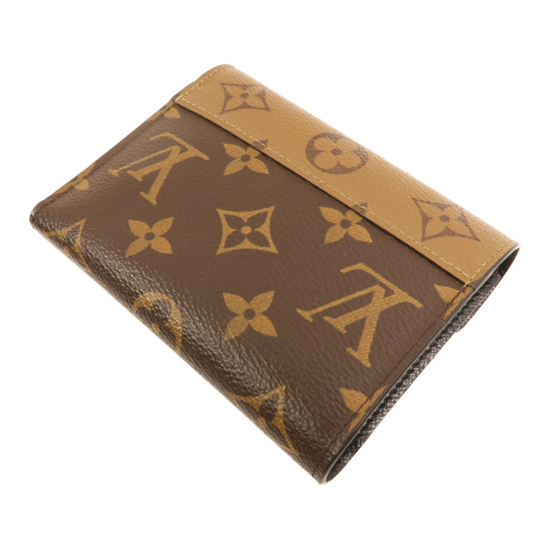 LOUIS VUITTON Monogram/Monogram Reverse Victorine Wallet金扣錢包棕色-5