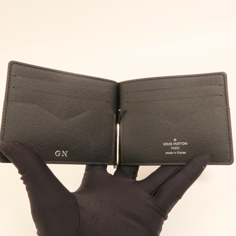 LOUIS VUITTON Taiga Portefeuille Pince Money Clip銀扣卡片套-6
