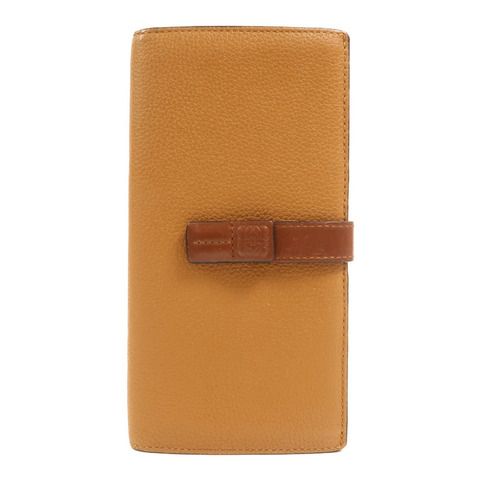 LOEWE 牛皮皮革Large Vertical Wallet銀扣長錢包