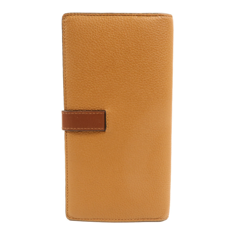 LOEWE 牛皮皮革Large Vertical Wallet銀扣長錢包-1