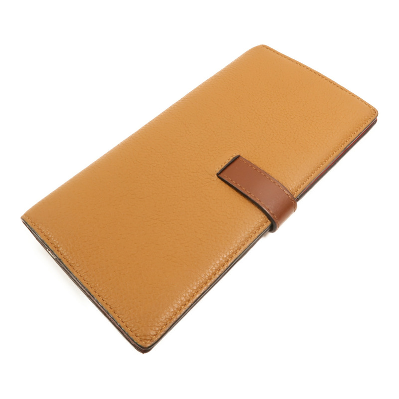 LOEWE 牛皮皮革Large Vertical Wallet銀扣長錢包-4