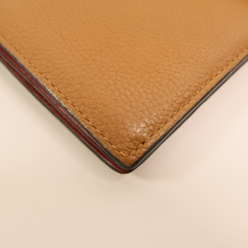 LOEWE 牛皮皮革Large Vertical Wallet銀扣長錢包-12