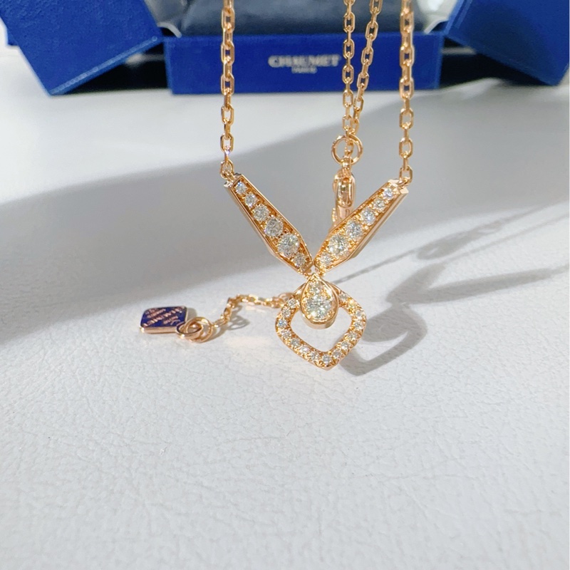 Chaumet尚美 約瑟芬加冕愛系列 18k玫瑰金鑽石繁花項鍊-5