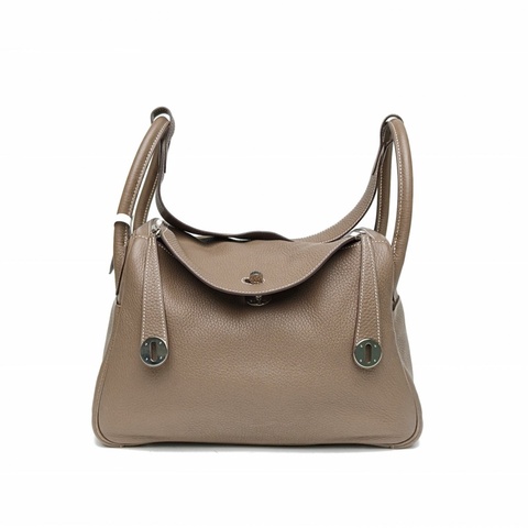 HERMES Lindy30大象灰TC皮A刻銀扣