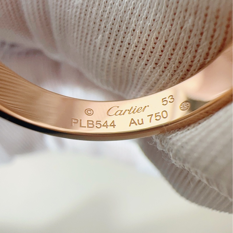Cartier卡地亞 love系列 18K黃金窄版戒指，53碼-6
