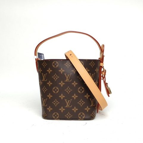 LOUIS VUITTON ALLINBB小號印花手袋塗層帆布老花PVC金扣晶片