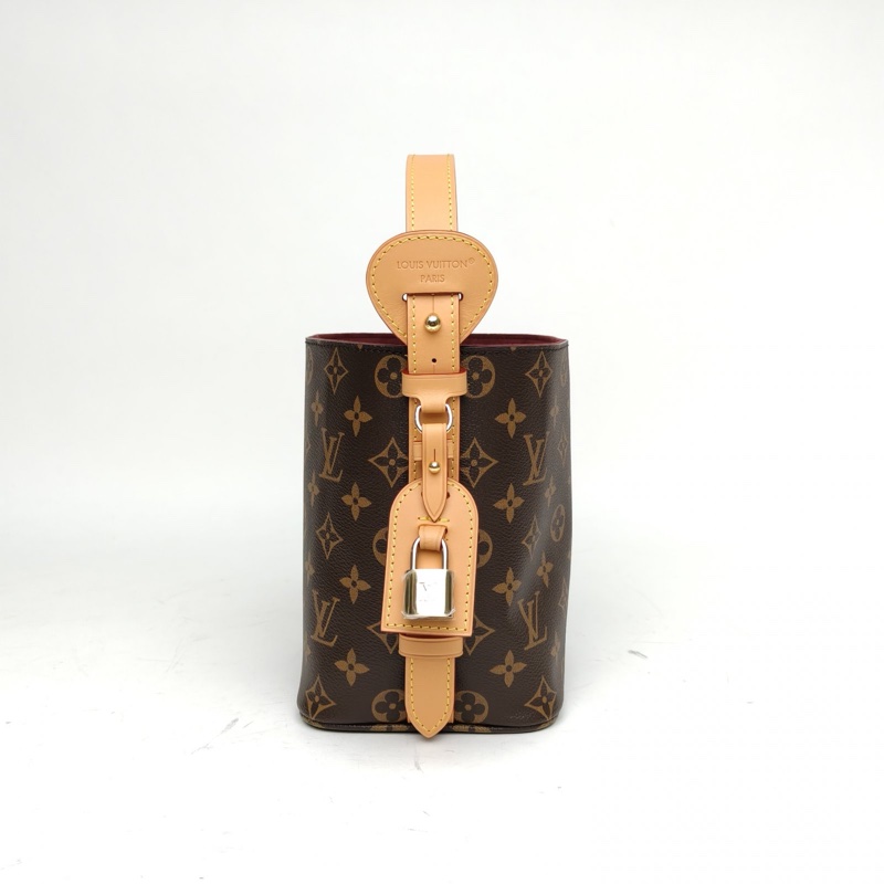 LOUIS VUITTON ALLINBB小號印花手袋塗層帆布老花PVC金扣晶片-1