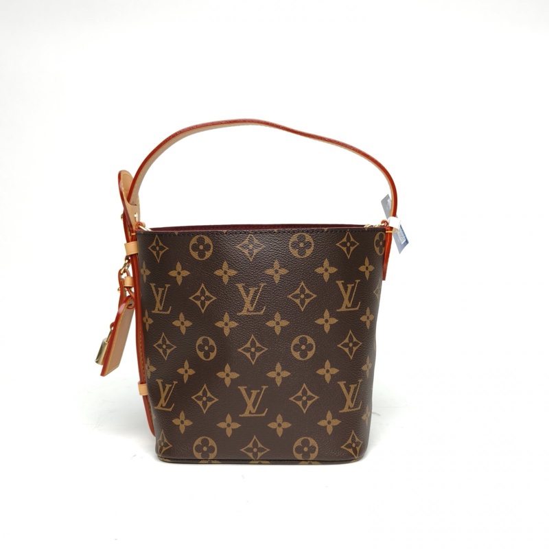 LOUIS VUITTON ALLINBB小號印花手袋塗層帆布老花PVC金扣晶片-2