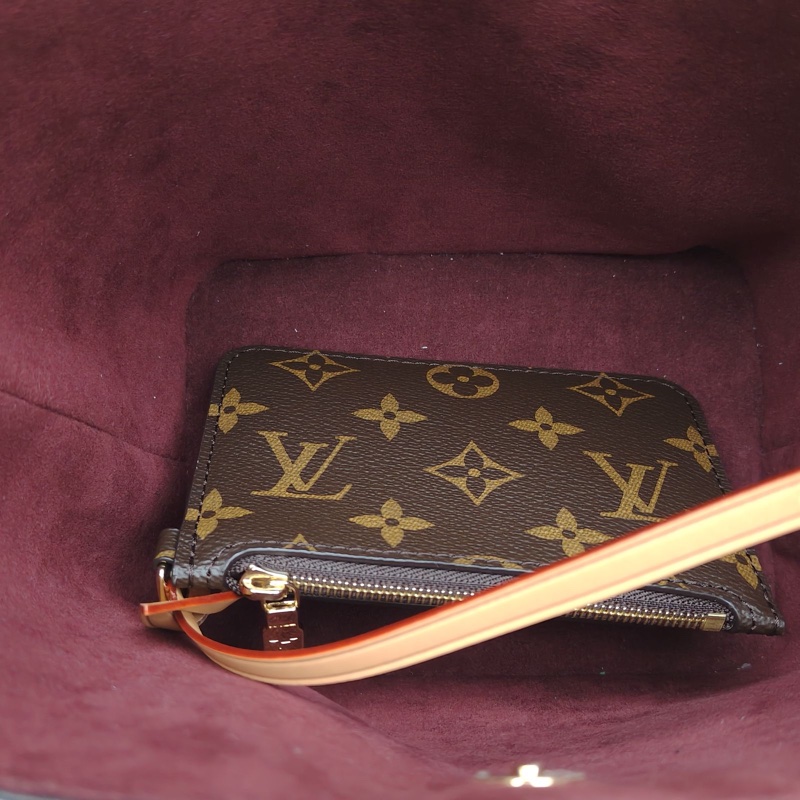 LOUIS VUITTON ALLINBB小號印花手袋塗層帆布老花PVC金扣晶片-4