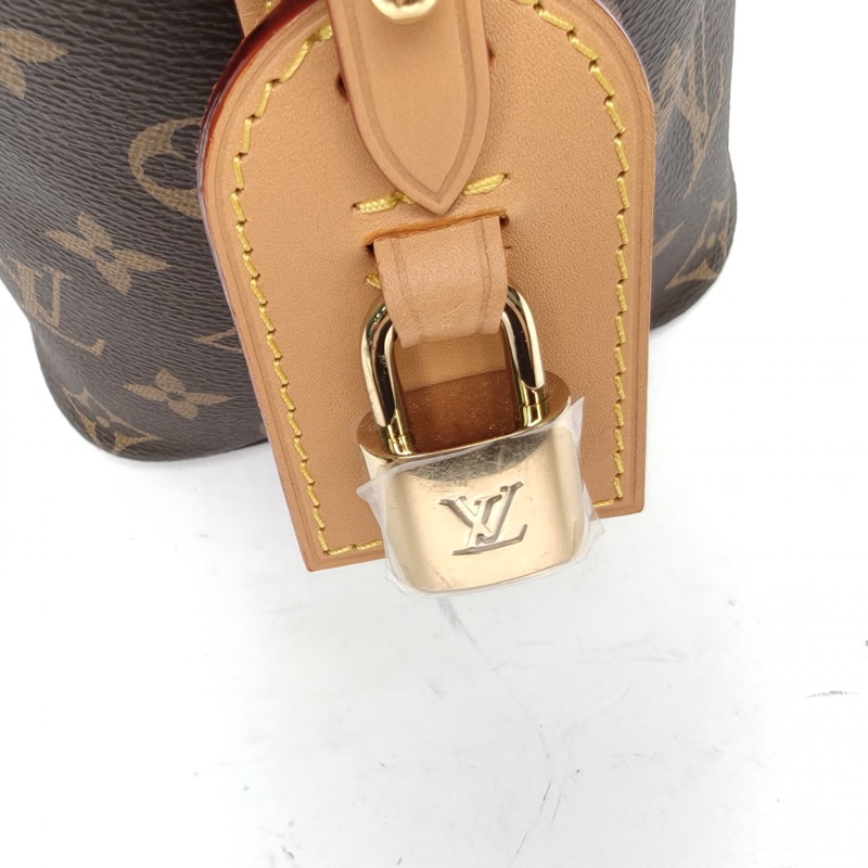 LOUIS VUITTON ALLINBB小號印花手袋塗層帆布老花PVC金扣晶片-5