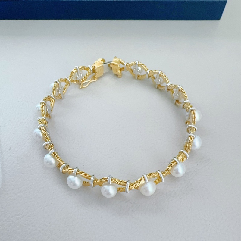 Buccellati布契拉提 Rete系列 黃金珍珠手鍊-5