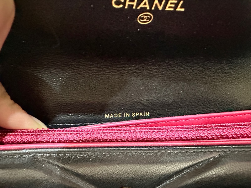 Chanel 19 黑色掀蓋長夾|9成新|經典金銀鏈|附原盒-8